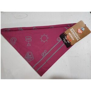 Arcadia Trail High-Visibility Dog Bandana XL/XXL Berry Pink Reflective Icons NWT